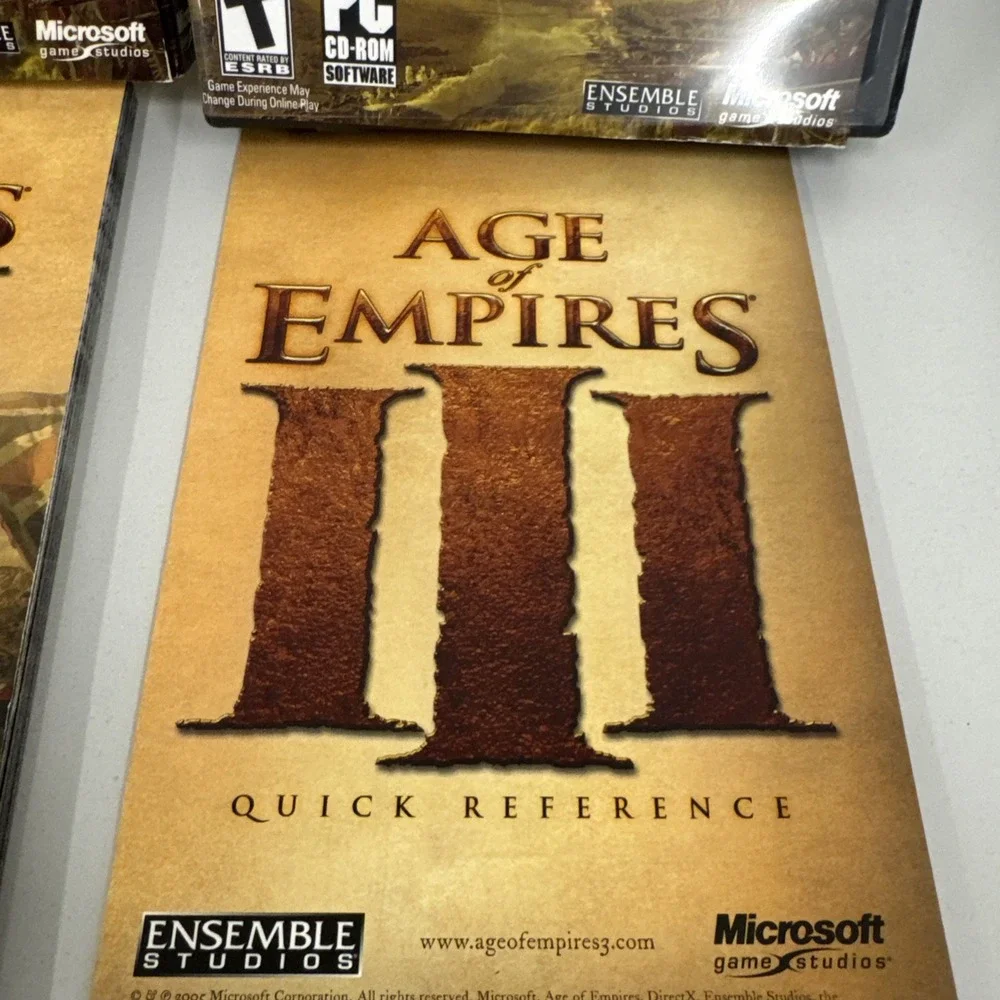 Age of Empires III (PC, 2005) 3-Disc Set Complete PC‎ CD-ROM (Windows XP)